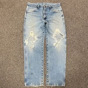 Vintage Distressed Light Wash Jsans